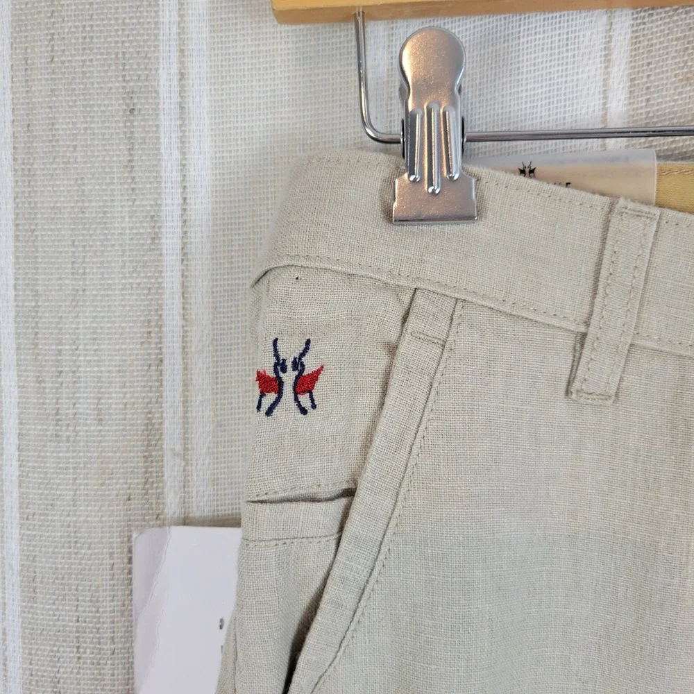 Crimsoune Club Flat Front Smart Fit Basic Tan Khaki Casual Pants‎ Size 32